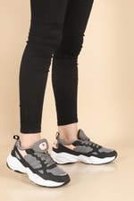Rahat Nefes Alır Sneakers Koyu Gri Kadın Spor Ayakkabı 20041 Kadın Günlük Spor Ayakkabı Hammer Jack HAMMER JACK 20041GAR