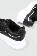 Rahat Nefes Alır Sneakers Siyah Beyaz Kadın Spor Ayakkabı 153 Kadın Günlük Spor Ayakkabı Dark Step DARKSTEP 153 ZEN SPOR AYAK