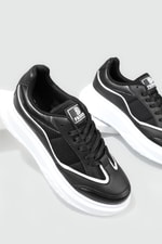 Rahat Nefes Alır Sneakers Siyah Beyaz Kadın Spor Ayakkabı 153 Kadın Günlük Spor Ayakkabı Dark Step DARKSTEP 153 ZEN SPOR AYAK