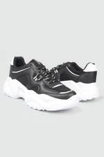 Rahat Nefes Alır Sneakers Siyah Beyaz Kadın Spor Ayakkabı 143 Kadın Günlük Spor Ayakkabı Dark Step DARKSTEP 143 ZEN SPOR AYAK