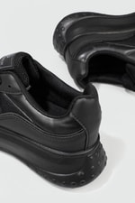 Rahat Nefes Alır Sneakers Siyah Kadın Spor Ayakkabı 153 Kadın Günlük Spor Ayakkabı Dark Step DARKSTEP 153 ZEN SPOR AYAK
