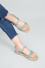 Rahat Taban Düz Mint Yeşil Kadın Sandalet S-22200 Kadın Düz Sandalet Carla Bella Carla Bella S-22200 22y