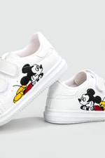 Resim Baskılı Cırtlı Beyaz Beyaz Çocuk Spor Ayakkabı RESİMLİ Çocuk Sneaker Beınsteps Beinsteps Resimli Çocuk Spor