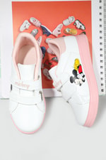 Resim Baskılı Cırtlı Beyaz Pudra Çocuk Spor Ayakkabı RESİMLİ Çocuk Sneaker Beınsteps Beinsteps Resimli Çocuk Spor