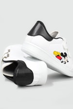 Resim Baskılı Cırtlı Beyaz Siyah Çocuk Spor Ayakkabı RESİMLİ Çocuk Sneaker Beınsteps Beinsteps Resimli Çocuk Spor
