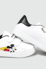 Resim Baskılı Cırtlı Beyaz Siyah Çocuk Spor Ayakkabı RESİMLİ Çocuk Sneaker Beınsteps Beinsteps Resimli Çocuk Spor