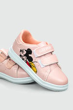 Resim Baskılı Cırtlı Pembe Beyaz Çocuk Spor Ayakkabı RESİMLİ Çocuk Sneaker Beınsteps Beinsteps Resimli Çocuk Spor