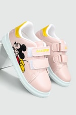 Resim Baskılı Cırtlı Pembe Sarı Çocuk Spor Ayakkabı RESİMLİ Çocuk Sneaker Beınsteps Beinsteps Resimli Çocuk Spor