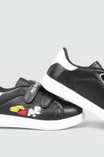 Resim Baskılı Cırtlı Siyah Beyaz Çocuk Spor Ayakkabı RESİMLİ Çocuk Sneaker Beınsteps Beinsteps Resimli Çocuk Spor