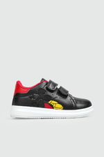 Resim Baskılı Cırtlı Siyah Kırmızı Çocuk Spor Ayakkabı RESİMLİ Çocuk Sneaker Beınsteps Beinsteps Resimli Çocuk Spor