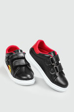 Resim Baskılı Cırtlı Siyah Kırmızı Çocuk Spor Ayakkabı RESİMLİ Çocuk Sneaker Beınsteps Beinsteps Resimli Çocuk Spor