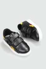 Resim Baskılı Cırtlı Siyah Sarı Çocuk Spor Ayakkabı RESİMLİ Çocuk Sneaker Beınsteps Beinsteps Resimli Çocuk Spor