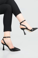 Sivri Burun 7 Cm Kadeh Topuklu Stiletto Siyah Kadın Ayakkabı Ç-002 Kadın Stiletto Carla Bella My Bella Ç-002 22Y