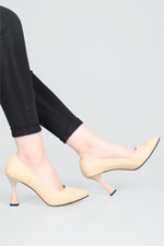 Sivri Burun 9 Cm Kadeh Topuklu Stiletto Nut Kadın Ayakkabı N-2800 Kadın Stiletto Carla Bella CARLA BELLA N-2800 Stiletto