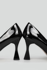 Sivri Burun 9 Cm Kadeh Topuklu Stiletto Siyah Rugan Kadın Ayakkabı Seray07 Kadın Günlük Ayakkabı Carla Bella CARLA BELLA SR-07-2 Stiletto