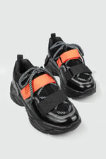 Sneakers Siyah Turuncu Kadın Spor Ayakkabı 075 Kadın Sneaker PASOMIA PASOMİA 075 ZEN SPOR AYAK