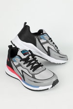 Su İtici Nefes Alır Gri Kırmızı Unisex Spor Ayakkabı 26636 Unisex Günlük Spor Ayakkabı Jump JUMP 26636 UNİSEX SPOR