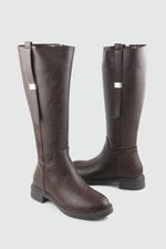Toka Detaylı Kadın Çizme Kahve Kadın Çizme Keçeli Shoes 008 Kadın Günlük Spor Ayakkabı Keçeli Keçeli Shoes 008 Kadın 26K