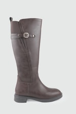 Toka Detaylı Kadın Çizme Kahve Kadın Çizme Keçeli Shoes 022 Kadın Günlük Conford Bot Keçeli Keçeli Shoes 022 Kadın 26K