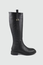Toka Detaylı Kadın Çizme Siyah Kadın Çizme Keçeli Shoes 008 Kadın Günlük Spor Ayakkabı Keçeli Keçeli Shoes 008 Kadın 26K
