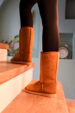 TÜYLÜ UGG Taba Kadın Bot UGGTÜYLÜ Kadın Günlük Conford Bot BLACK BULL 127686746