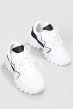 Yüksek Tabanlı Rahat Nefes Alır Beyaz Siyah Kadın Spor Ayakkabı Z-02 Kadın Sneaker Beınsteps Beinsteps Z-02 Anoraklı 22Y