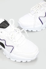 Yüksek Tabanlı Rahat Nefes Alır Beyaz Siyah Kadın Spor Ayakkabı Z-02 Kadın Sneaker Beınsteps Beinsteps Z-02 Anoraklı 22Y