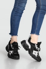 Yüksek Tabanlı Rahat Nefes Alır Siyah Gri Kadın Spor Ayakkabı Z-03 Kadın Sneaker Beınsteps Beinsteps Z-03 22y