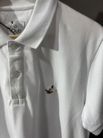 BMN BEYAZ KISA  KOLLU NAKIŞ LOGOLU ERKEK POLO YAKA T SHIRT