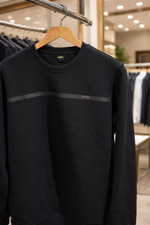 BSS SİYAH METAL LOGO ERKEK SWEAT