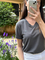 BYMN V YAKA MODAL KUMAŞ KADIN FÜME T SHIRT