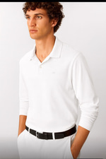 CK BEYAZ POLO YAKA ERKEK SWEATSHIRT
