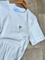 GUSS KADIN BEYAZ METAL LOGO TSHIRT 