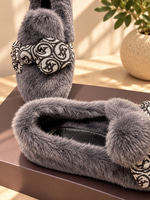 KADIN AÇIK GRİ PELUŞ BABET