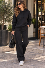 KADIN SİYAH KAPŞÜONLU SWEATSHIRT 1985