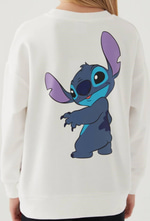 KIZ ÇOCUK BEYAZ BASKILI SWEATSHIRT 