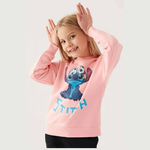 KIZ ÇOCUK PEMBE BASKILI SWEATSHIRT 