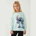 KIZ ÇOCUK YEŞİL BASKILI SWEATSHIRT 