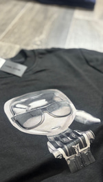 KRL ÖNÜ DOLGU NAKIŞLI SİYAH SWEAT
