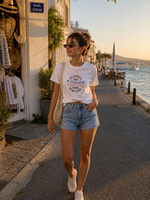 TH  BASKILI KADIN TSHIRT BEYAZ