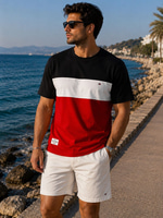 TH ERKEK  BEYAZ  KIRMIZI  TSHIRT 