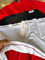 TH KIRMIZI LACİVERT BÜYÜK LOGOLU ERKEK TSHIRT 