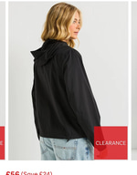 TM JEANS KADIN SİYAH KAPÜŞONLU YAĞMURLUK