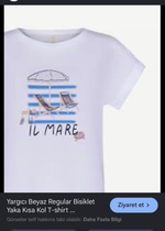 YRGICI IL MARE KADIN BEYAZ T-SHIRT