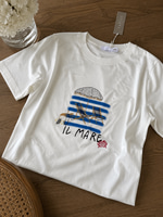 YRGICI IL MARE KADIN BEYAZ T-SHIRT