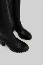 Giona Model Platform Topuklu Çizme Siyah