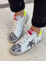 S-Star Model Deri Spor Ayakkabı Zebra-Neon