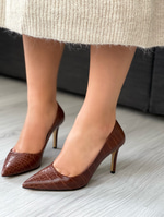 Venüs Model Klasik Stiletto Taba Croco