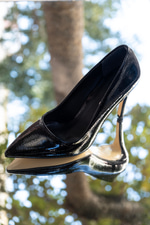 Venüs Model Özel Seri Klasik Stiletto Siyah Kırışık