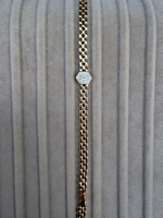 14K Altın Kaplama Altıgen Model Taşlı Bileklik (17+2 cm)